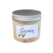 JASMIN |  Salz-Öl-Körperpeeling mit echten Blüten 200ml | 450 ml | blumig-sinnlich
