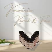 "KONZENTRATION" - Ätherische Öle Set (12x10ml) | Lernen & Fokus
