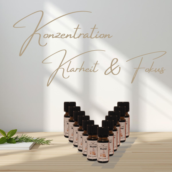 "KONZENTRATION" - Ätherische Öle Set (12x10ml) | Lernen & Fokus
