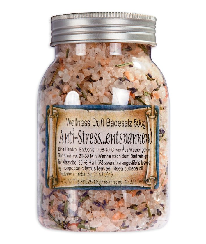 ANTI STRESS | Wellness Badesalz mit Blüten | frisch · blumig
