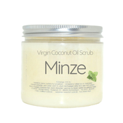 MINZE -Virgin Coconut Oil Scrub– Kaltgepresstes Kokosöl-Peeling für zarte Haut 200 ml