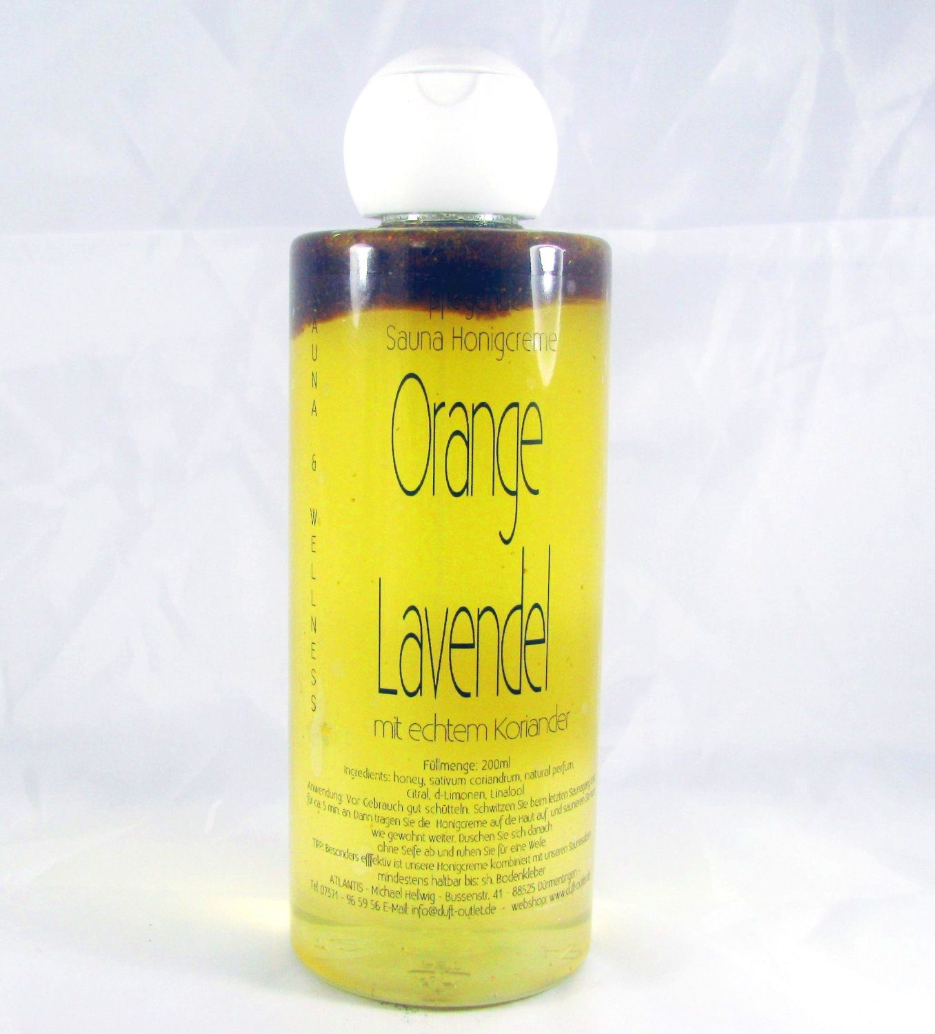 Sauna Honig Creme-Saunahonig mit Koriander ORANGE & LAVENDEL