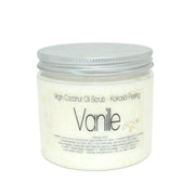 VANILLE -Virgin Coconut Oil Scrub– Kaltgepresstes Kokosöl-Peeling für zarte Haut 200ml