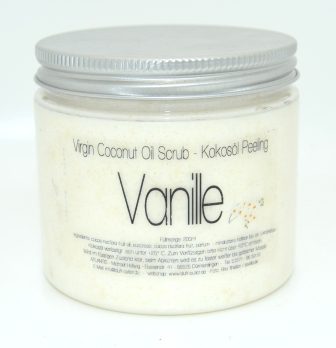 VANILLE | Virgin Coconut Oil Scrub | Kokosöl-Peeling | Kabinenware (200ml – 5000ml)